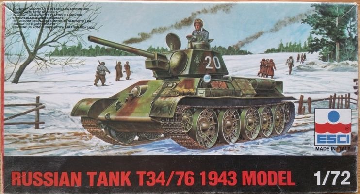 Russian Tank T 34/76 1943 model - Měřítko: 1/72. ESCI