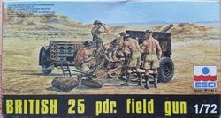 British 25 pdr. field gun - Měřítko: 1/72 ESCI