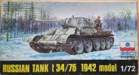 Russian Tank T 34/76 1942 model - Měřítko: 1/72 ESCI