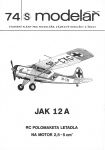 RC polomaketa letadla na motor 2,5 - 5 ccm | Digitální zpracování ve formátu .PDF - e-mail, Kopie plánku - vytištěno, fyzicky zasláno